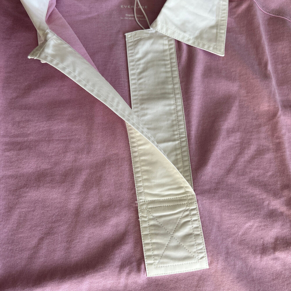 Everlane Organic Polo Dress Womens Small Short Sleeve Lilac - Picture 5 of 12